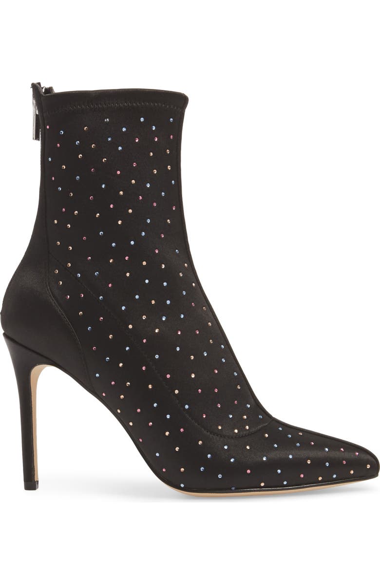 Jewel Badgley Mischka Margot Embellished Stretch Bootie, Alternate, color,