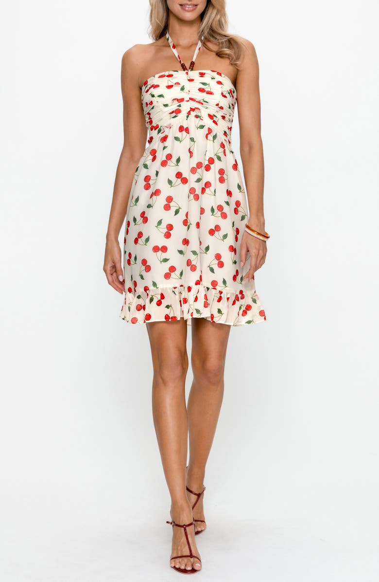 PS By Cupshe Cherry Print Halter Dress, Main, color,