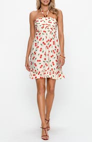 PS by Cupshe Cherry Print Halter Dress