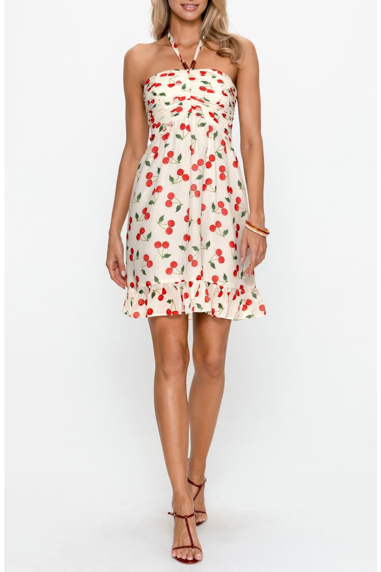 cherry print skater dress Vero Moda - Petite Button Up Skater Mini Dress - Women - Viscose - M