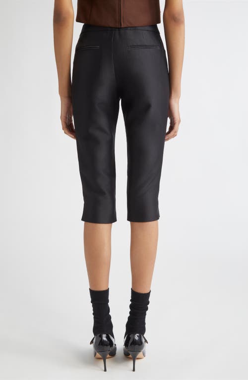 Shushu-tong Shushu/tong Satin Capri Pants In Black