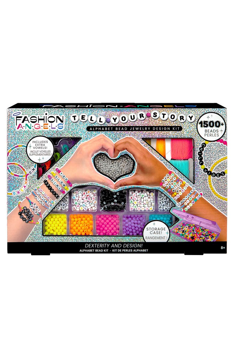 Jewelry Design Kit Tell Your Story, 1500+ Alphabet Beads, Alternate, color, Multicolored