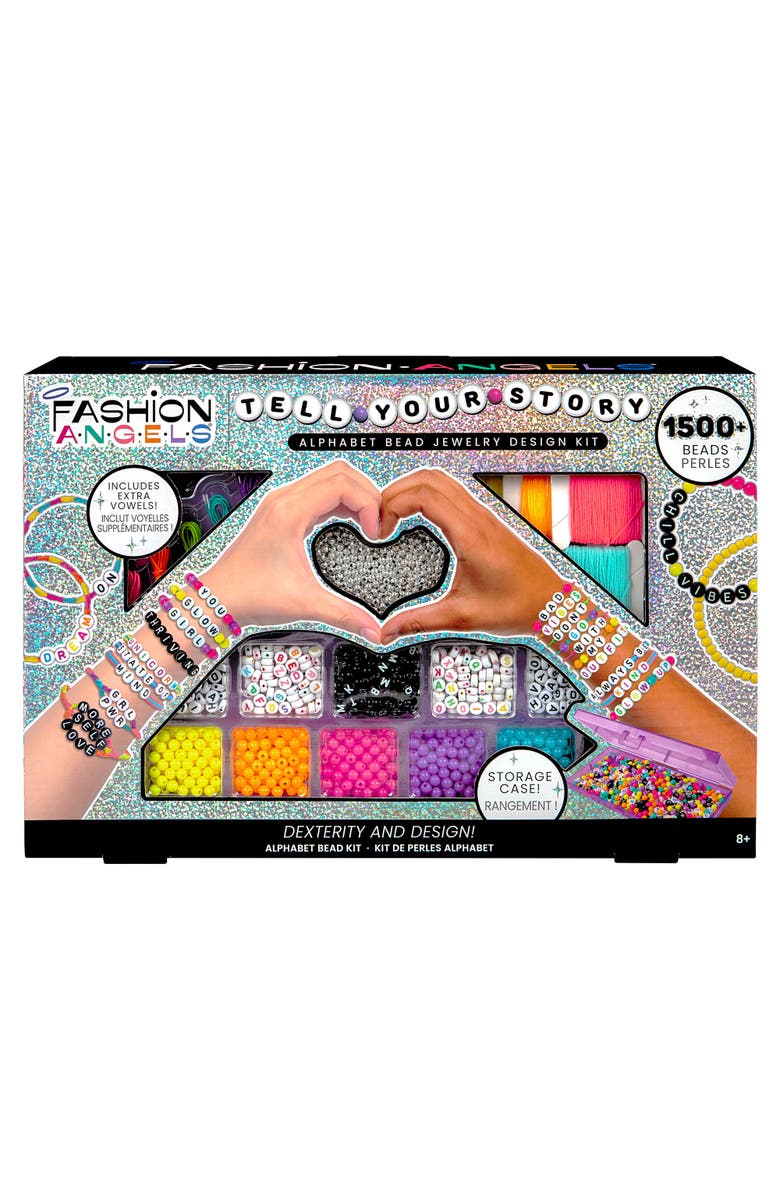 Fashion Angels Jewelry Design Kit Tell Your Story, 1500+ Alphabet Beads, Alternate, color, Multicolored