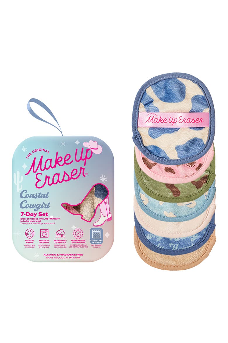 Coastal Cowgirl 7-Day Reusable MakeUp Eraser Set (Limited Edition), Main, color, MULTI