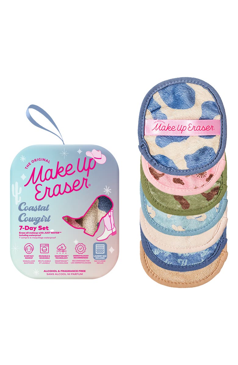 The Original MakeUp Eraser Coastal Cowgirl 7-Day Reusable MakeUp Eraser Set, Main, color, Multi