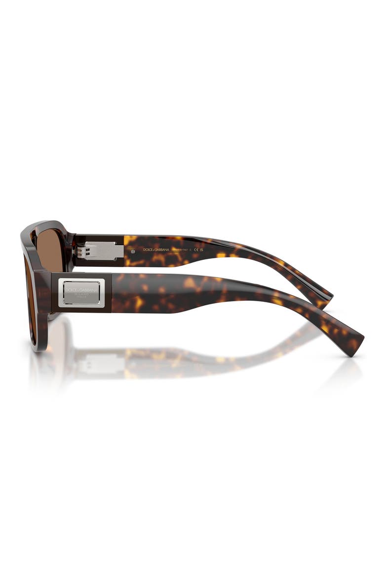 58mm Pilot Sunglasses, Alternate, color, HAVANA / DARK BROWN