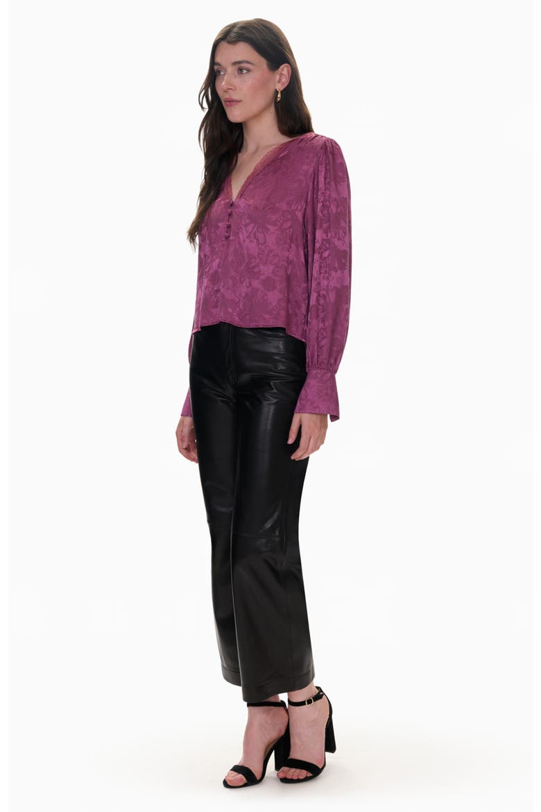 Audrey Jacquard Blouse, Alternate, color, Plum