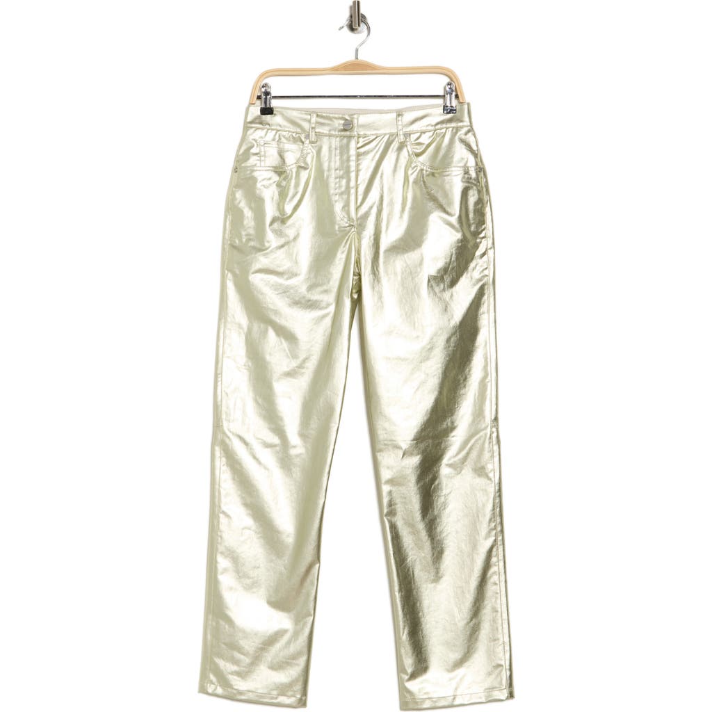 Twp Pony Boy Metallic Nonstretch Cotton Jeans In Light Gold