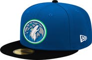 New Era Men's New Era Blue/Black Minnesota Timberwolves 59FIFTY Fitted Hat