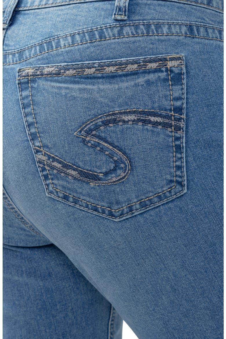 Suki Curvy Ripped Mid Rise Bootcut Jeans, Alternate, color, BLUEBELLE