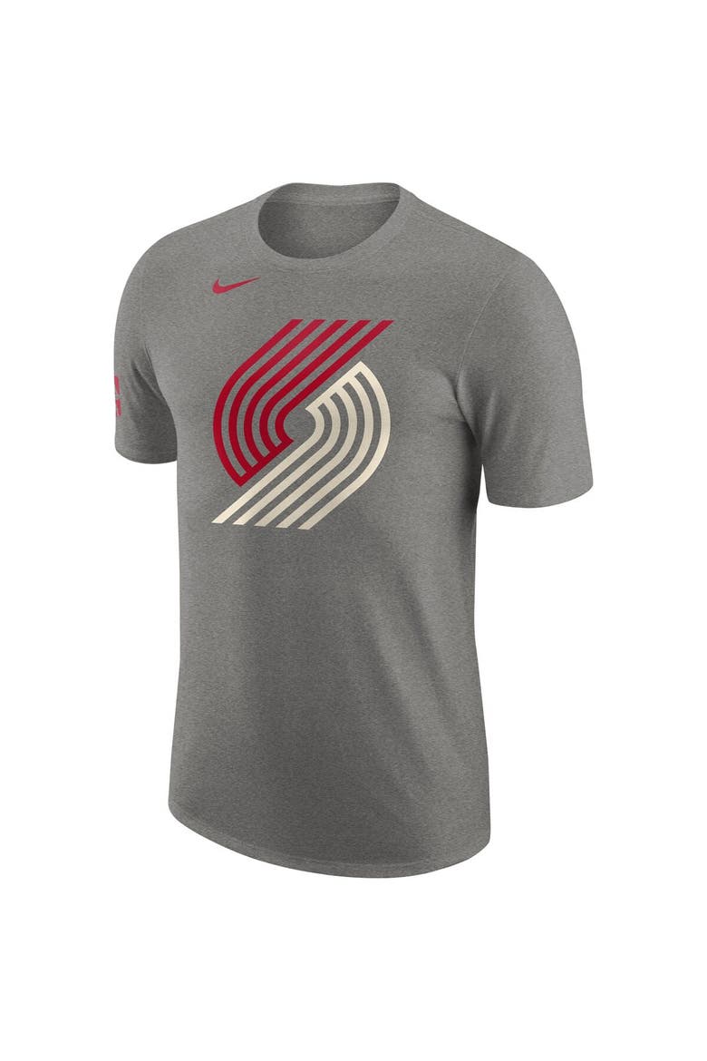 Men's Nike Charcoal Portland Trail Blazers 2023/24 City Edition Essential Warmup T-Shirt, Alternate, color, Charcoal