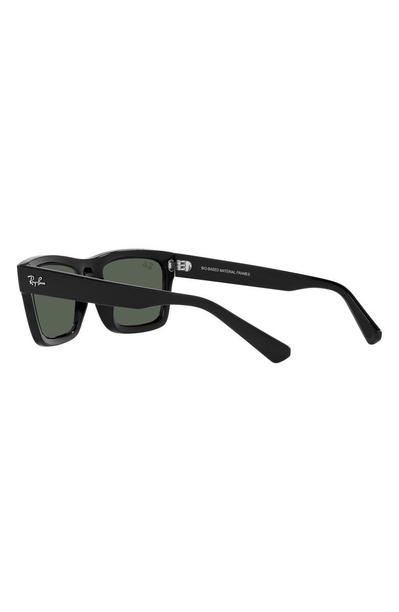 Ray-Ban Warren 57mm Rectangular Sunglasses, Alternate, color, Black