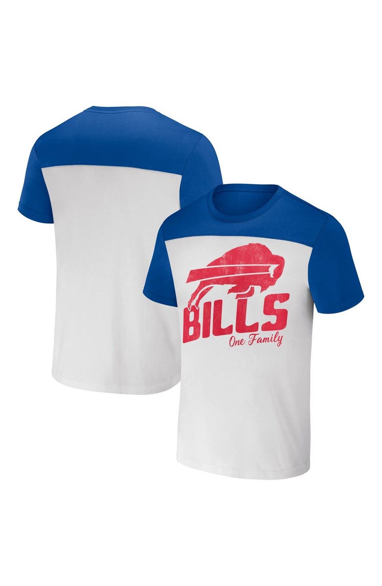 NFL X DARIUS RUCKER Men's NFL x Darius Rucker Collection by Fanatics White/Royal Buffalo Bills Colorblocked T-Shirt, Main, color, White