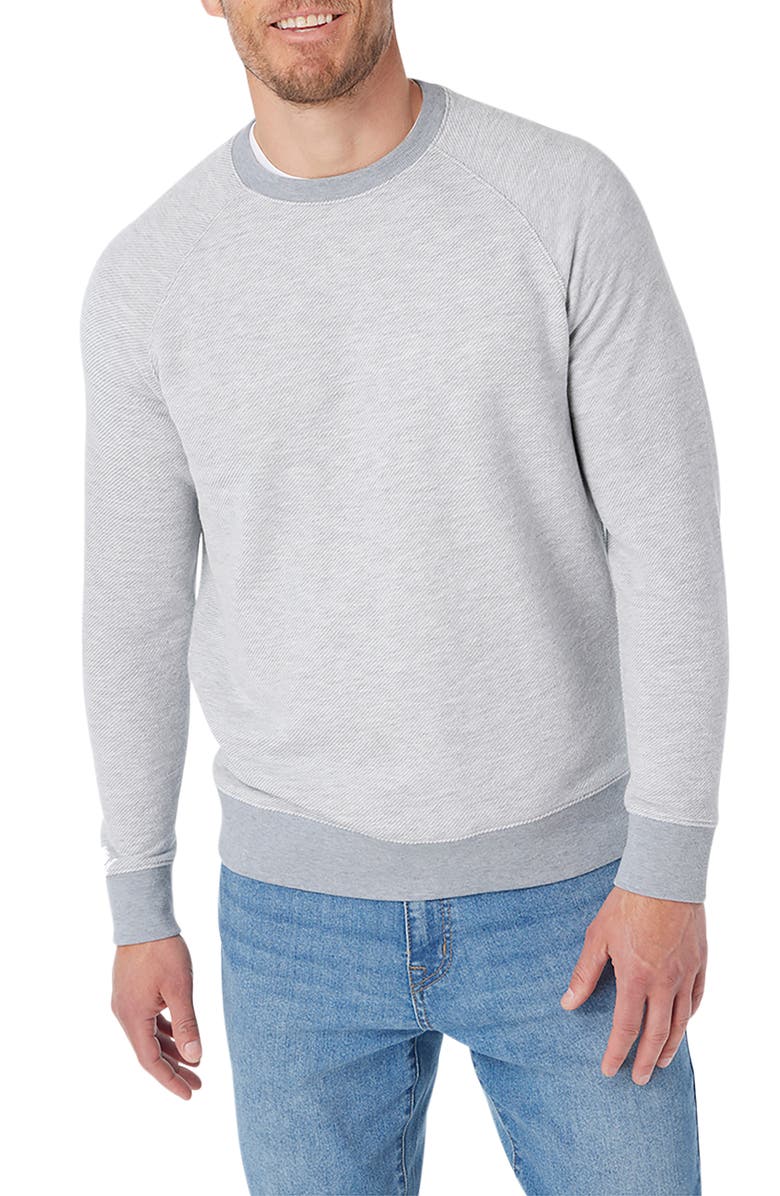 Fair Harbor Tailwind Textured Sweatshirt, Main, color, Heather Grey