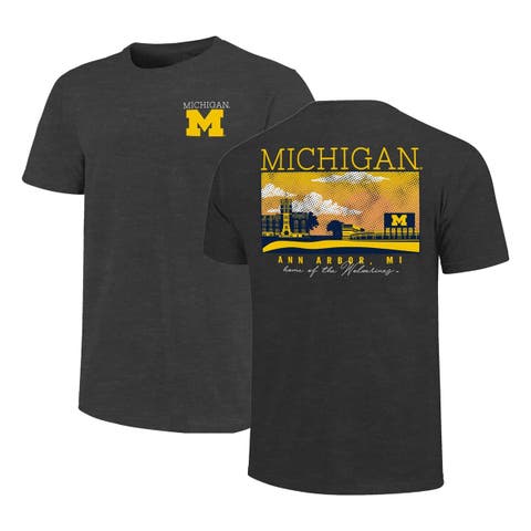 Men's Heather Charcoal Michigan Wolverines Big & Tall Campus Scene Core T-Shirt