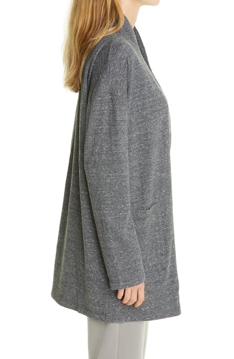 Eileen Fisher Shawl Collar Organic Cotton Jacket, Alternate, color,