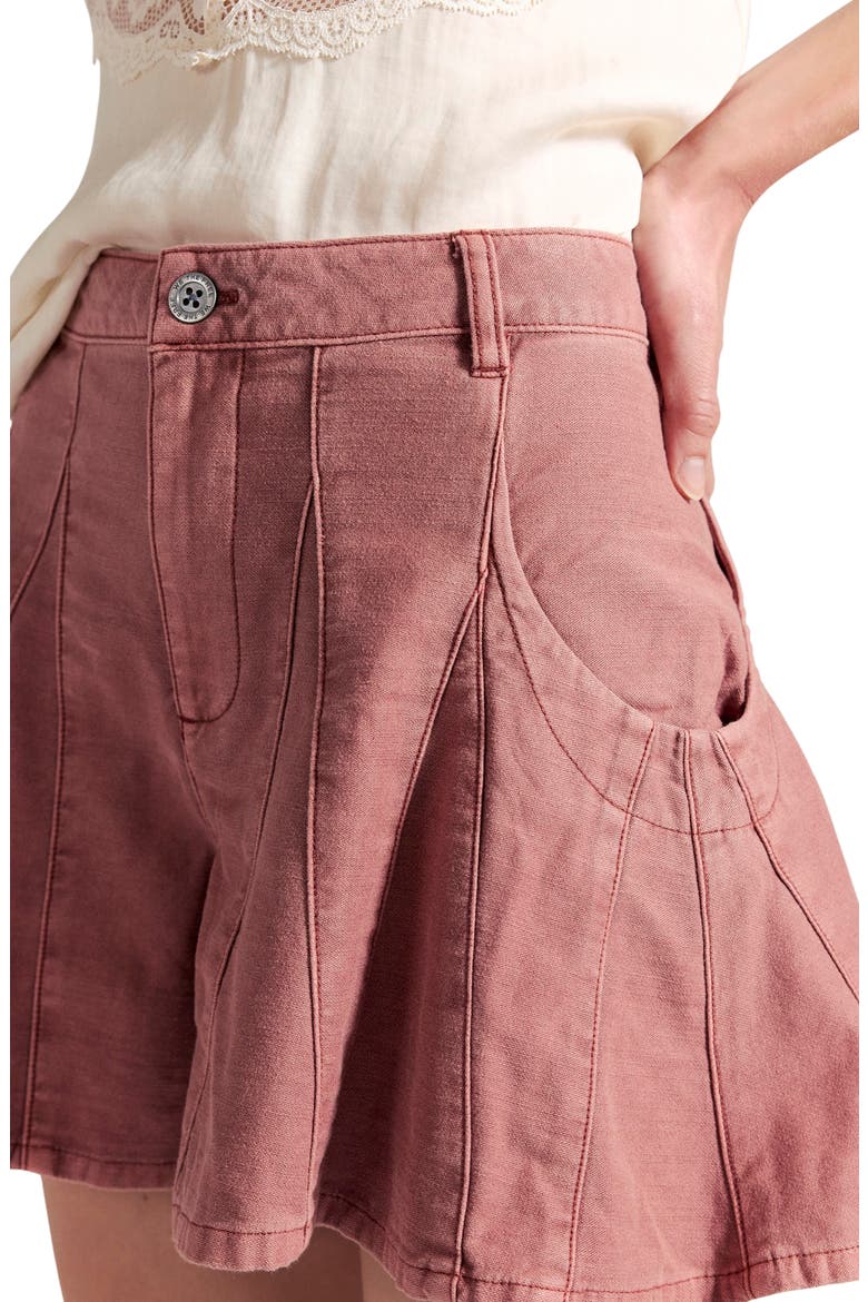Song & Dance Cotton Shorts, Alternate, color, CEDARWOOD