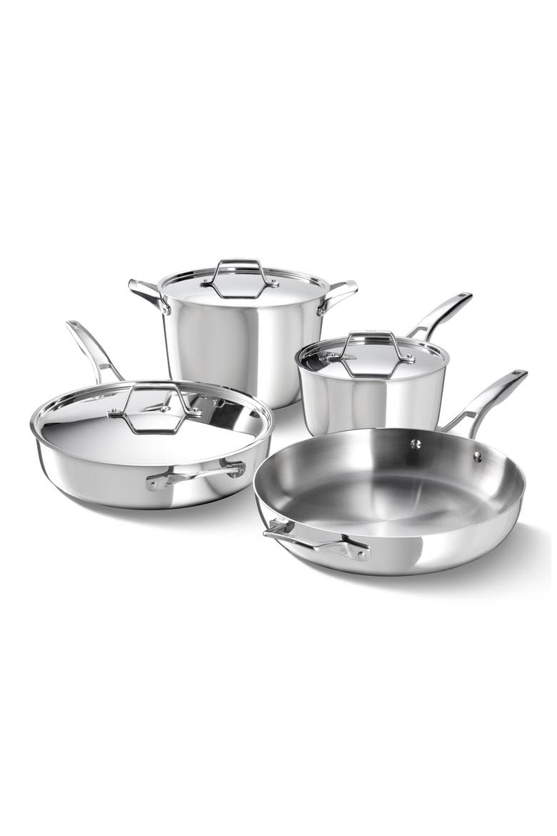 Premier Stainless Steel 7-Piece Cookware Set, Main, color, STAINLESS STEEL