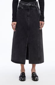 3.1 Phillip Lim A-Line Denim Midi Skirt