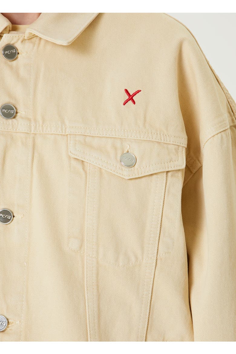 Logo Denim Jacket, Alternate, color, blue
