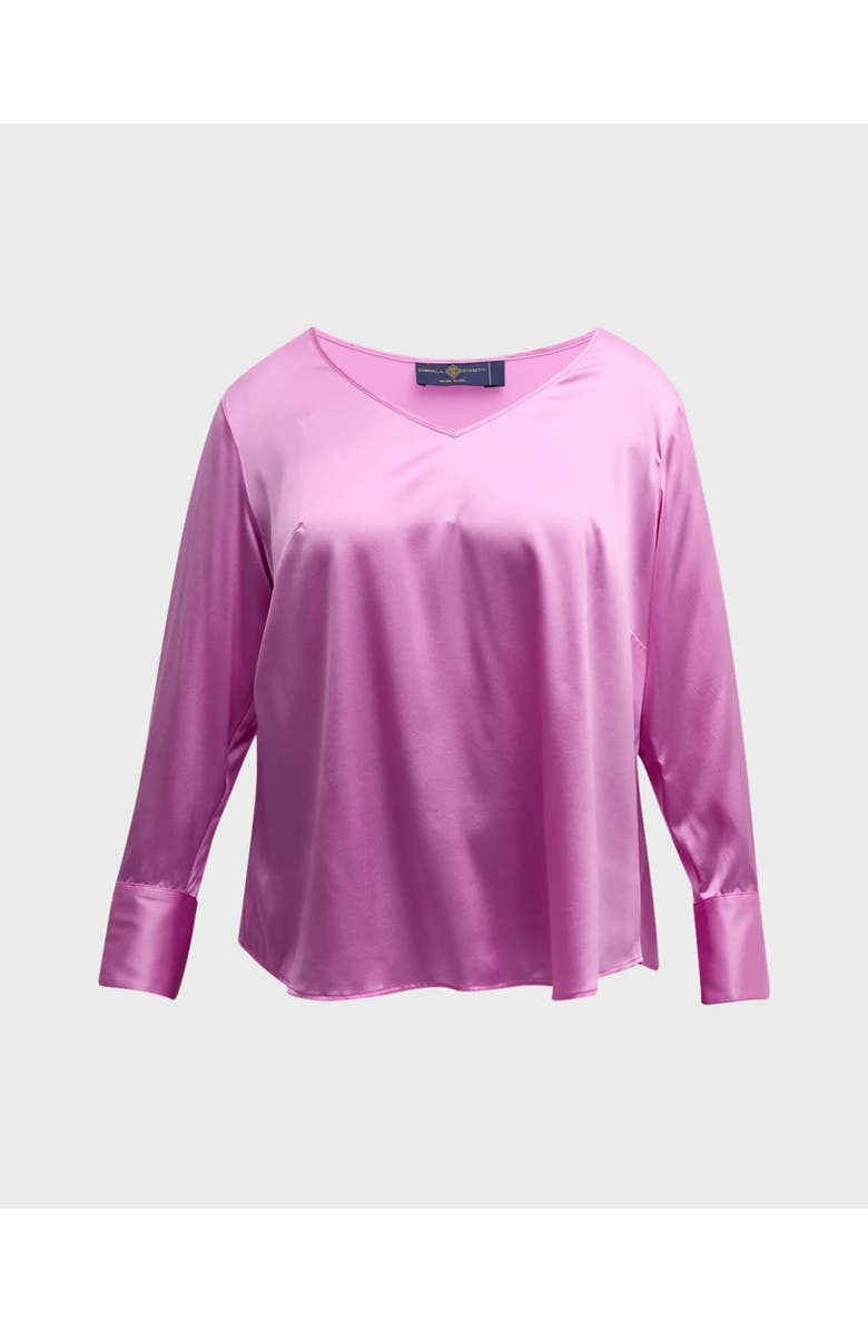 Gabriella Rossetti Vittoria Silk V-Neck Blouse, Alternate, color, 