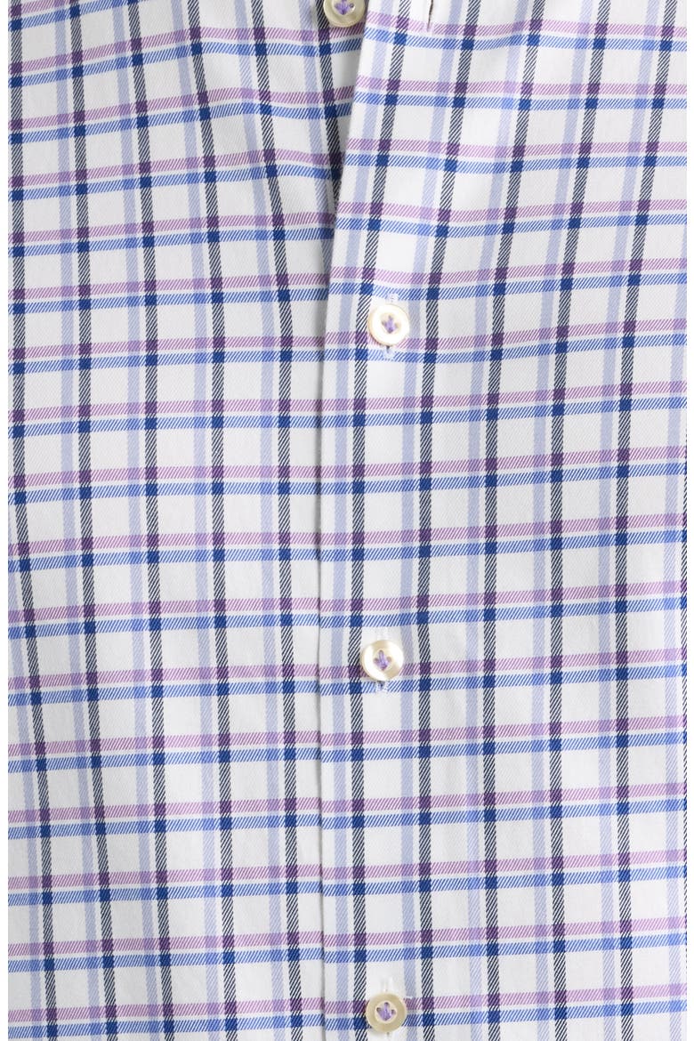 Stretch Twill Plaid Shirt, Alternate, color, VIOLET
