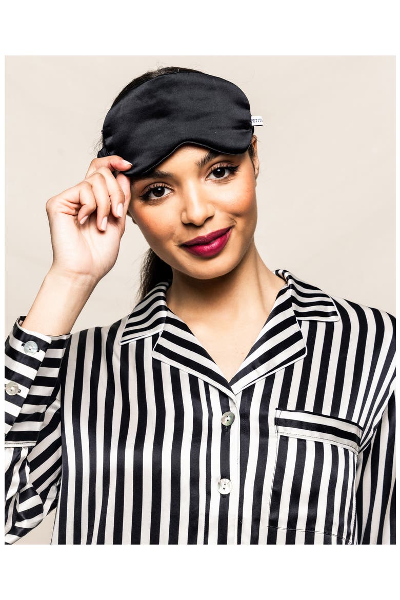 Silk Sleep Mask, Alternate, color, BLACK