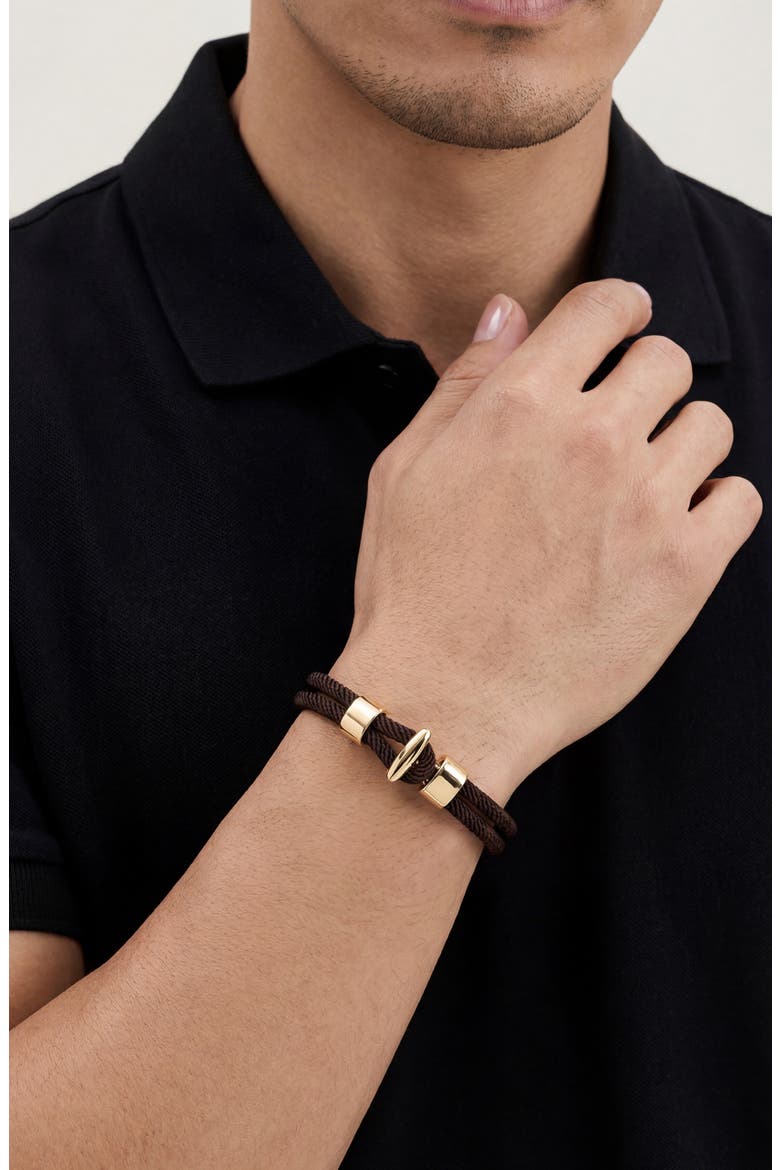 Men's Paracord Bracelet, Alternate, color, BROWN