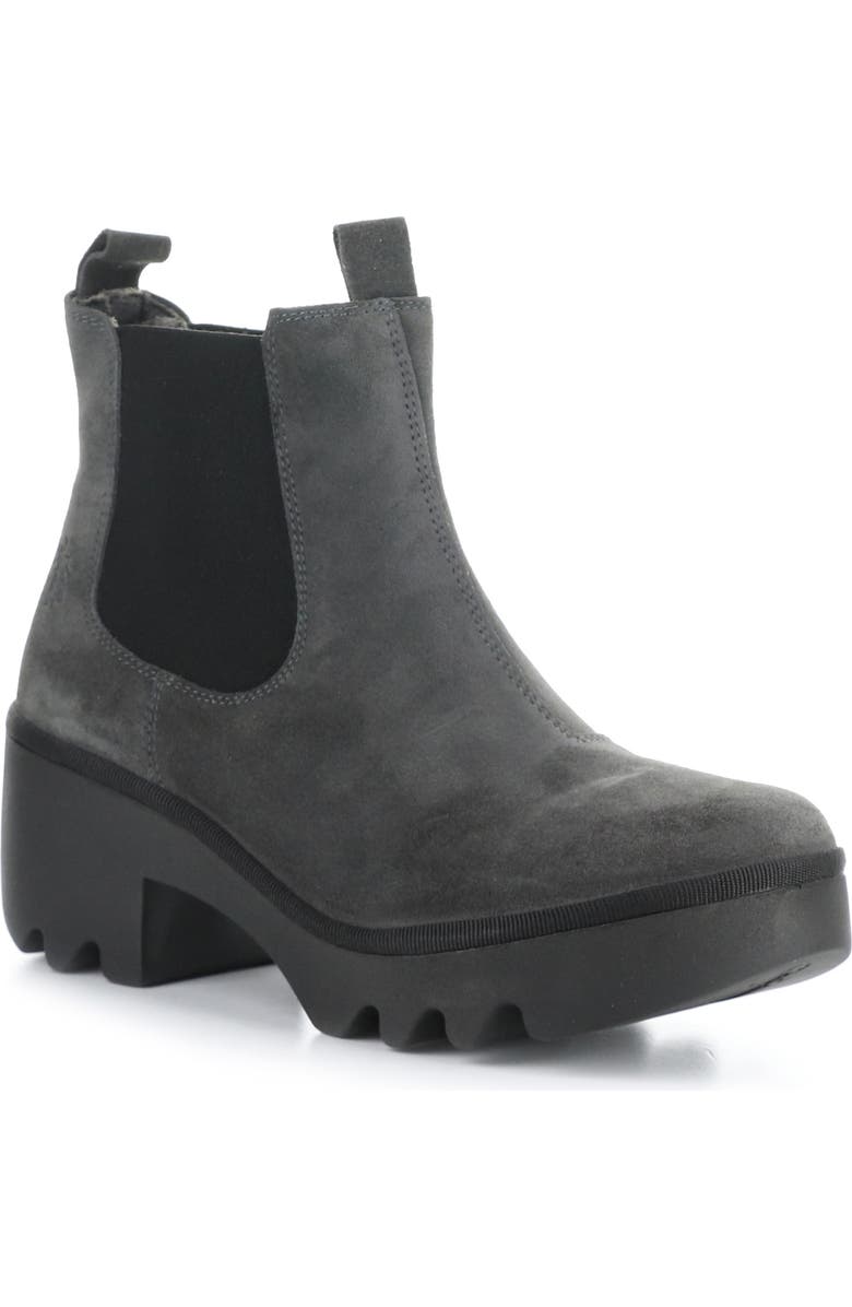 Fly London Trig Platform Chelsea Boot, Main, color, Diesel Oil Suede