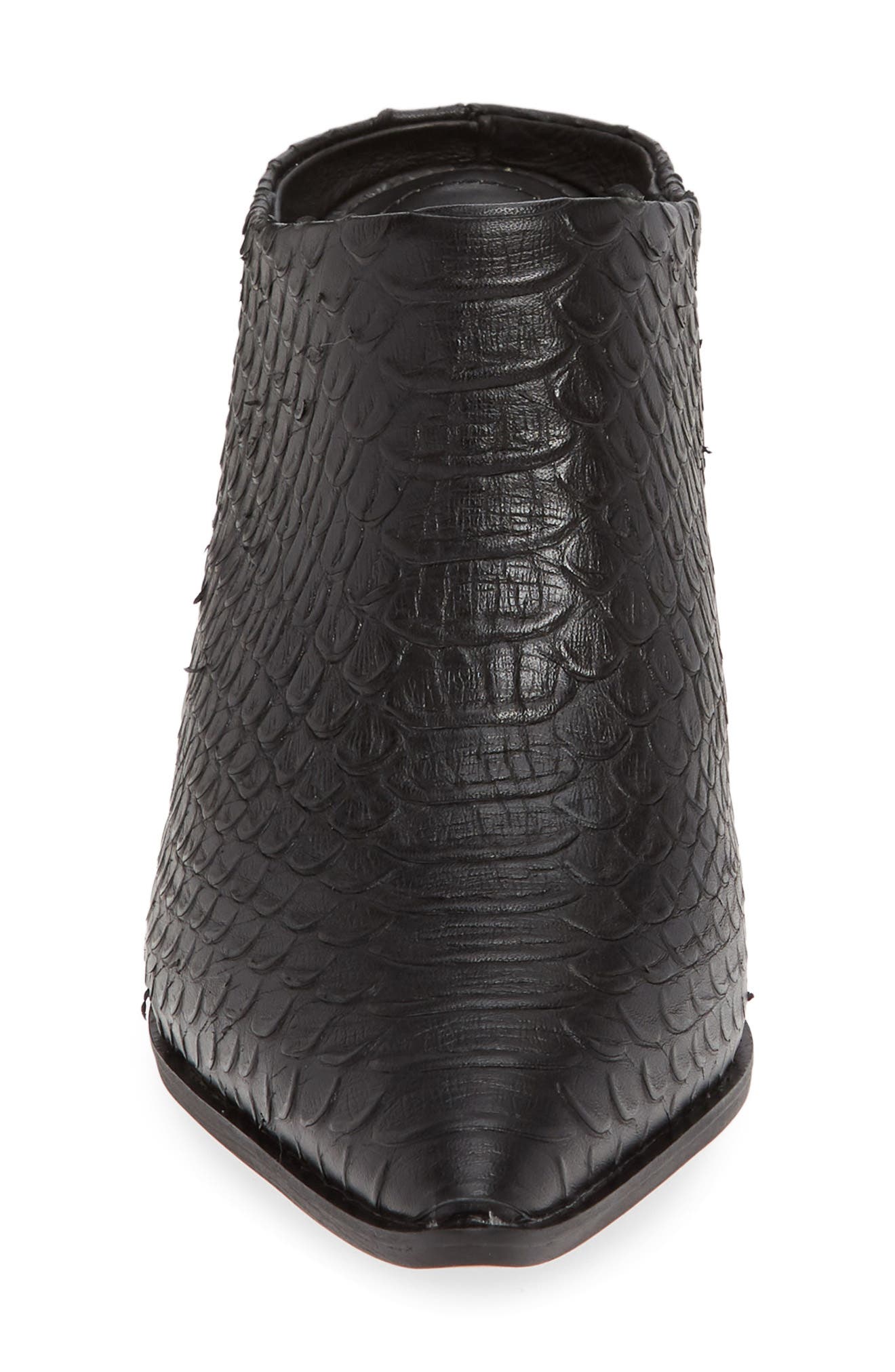 Rue Mule, Alternate, color, BLACK SNAKE PRINT LEATHER