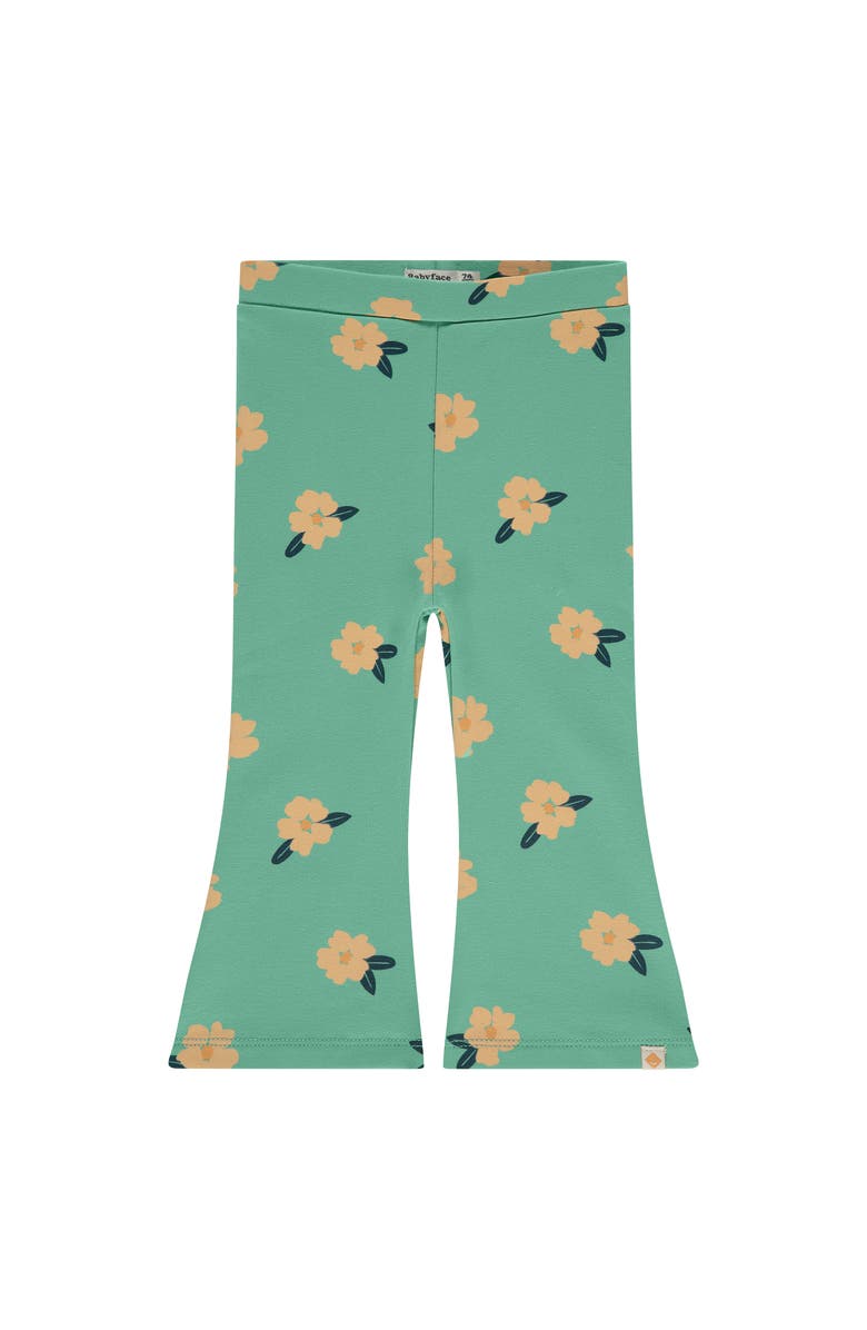 BABYFACE Floral Print Flared Leggings, Main, color, Seafoam