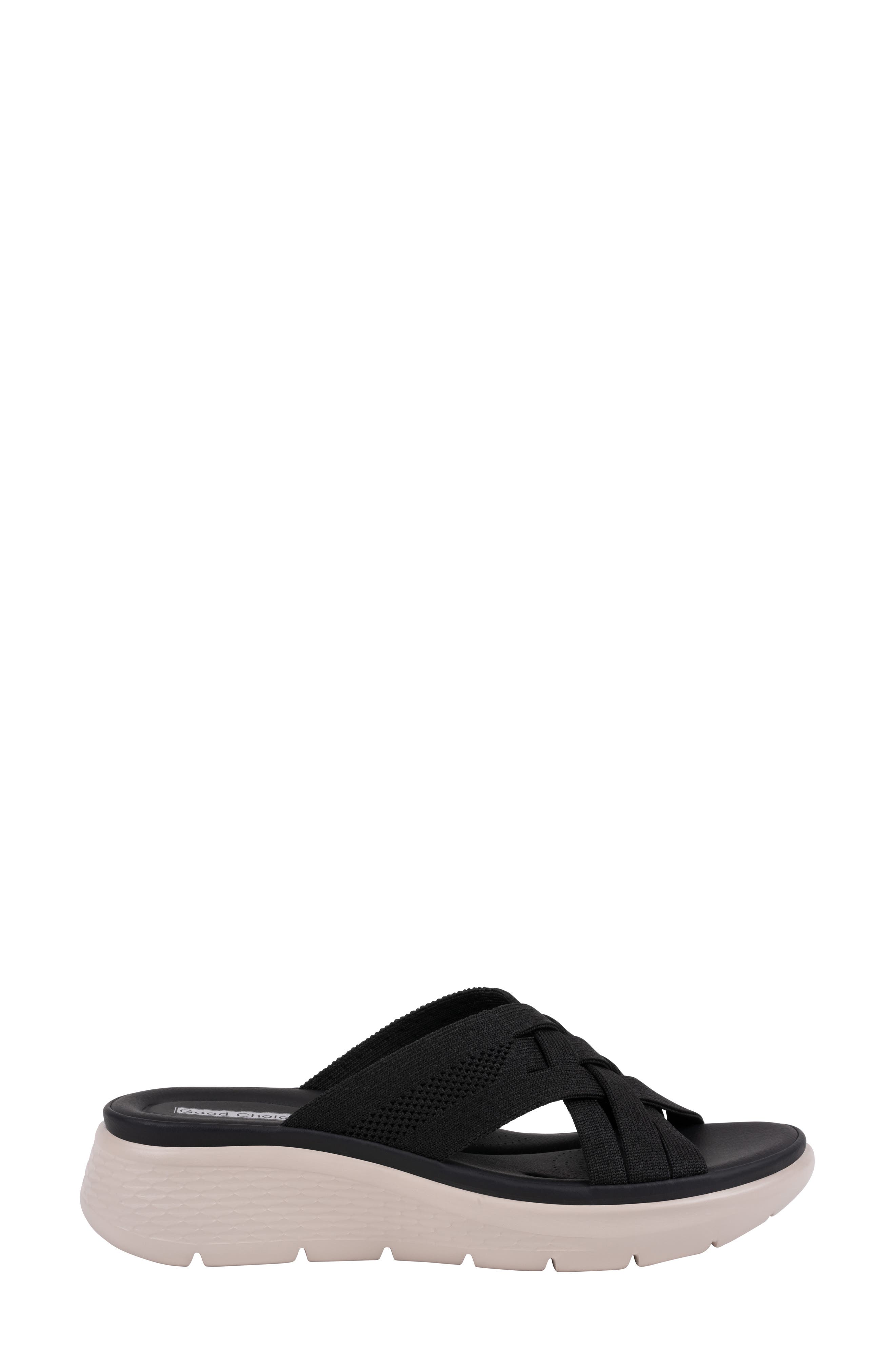 GOOD CHOICE NEW YORK Sellena Slide Sandal, Alternate, color, Black