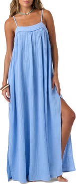 O'Neill Sai Saltwater Solids Cover-Up Cotton Maxi Dress