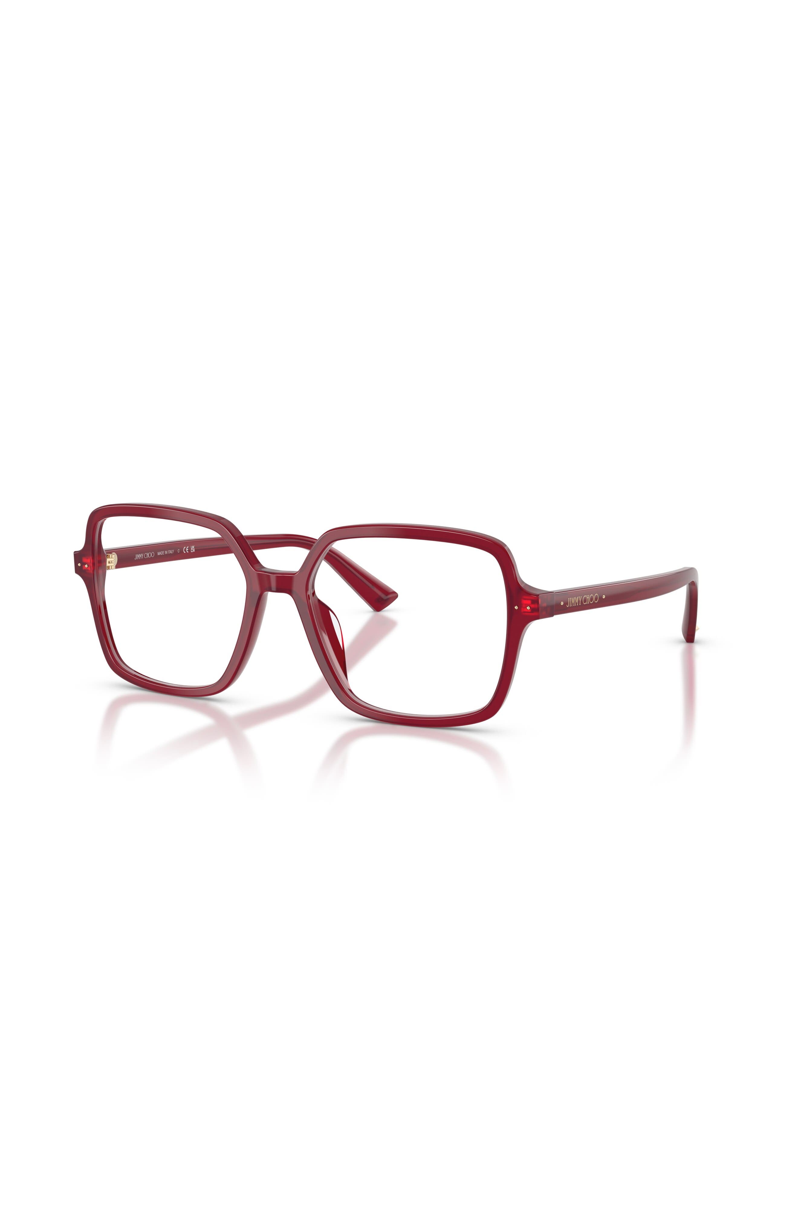 Jimmy Choo 55mm Square Optical Glasses In Brown