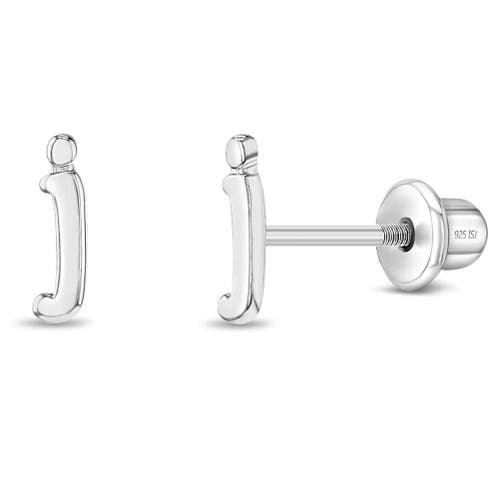 In Season Jewelry Polished Initial Letters Earrings in Letter J at Nordstrom