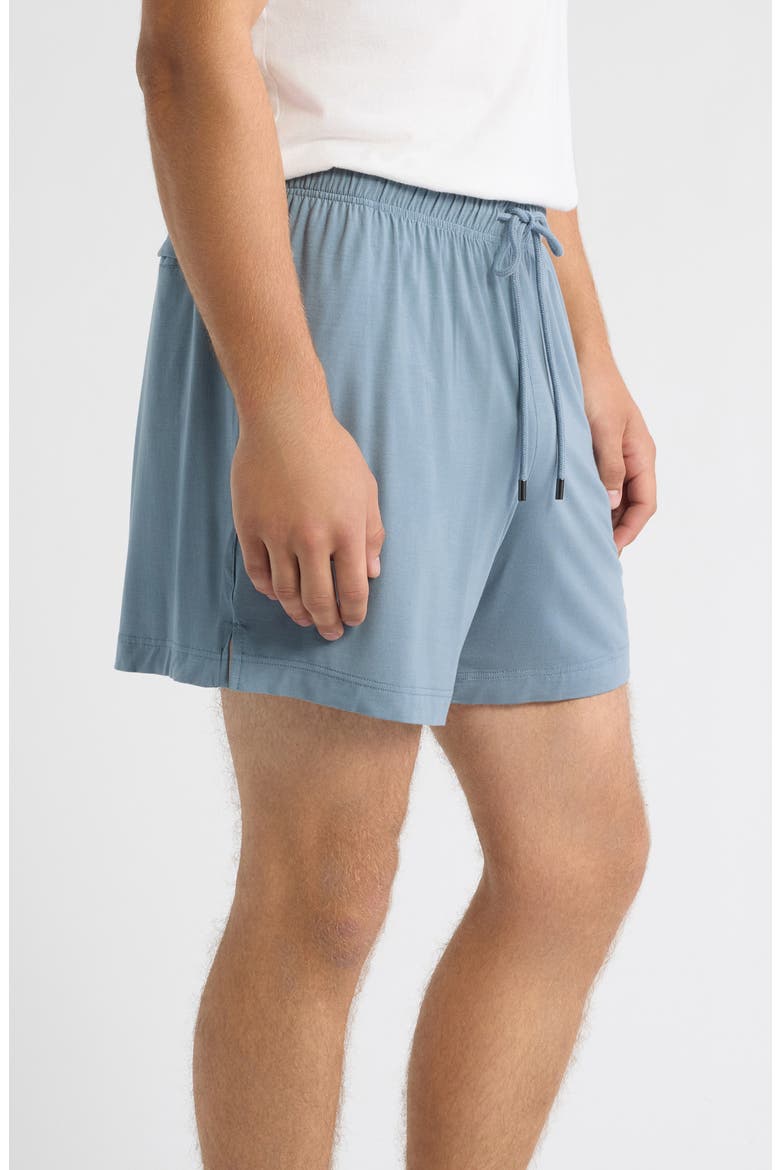 Stretch Modal & Silk Sleep Shorts, Alternate, color, AIR FORCE BLUE