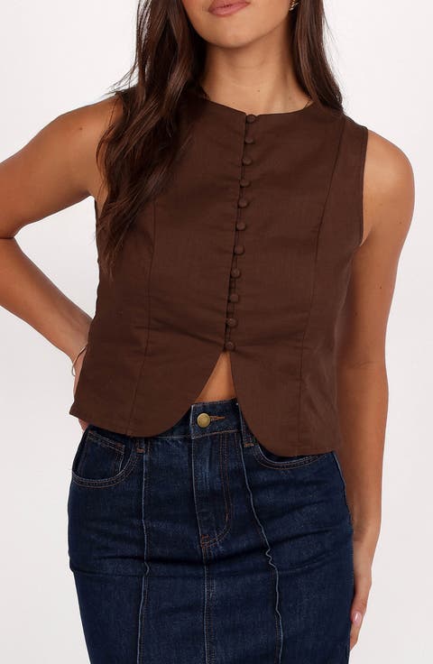 Daniella Cotton & Linen Vest