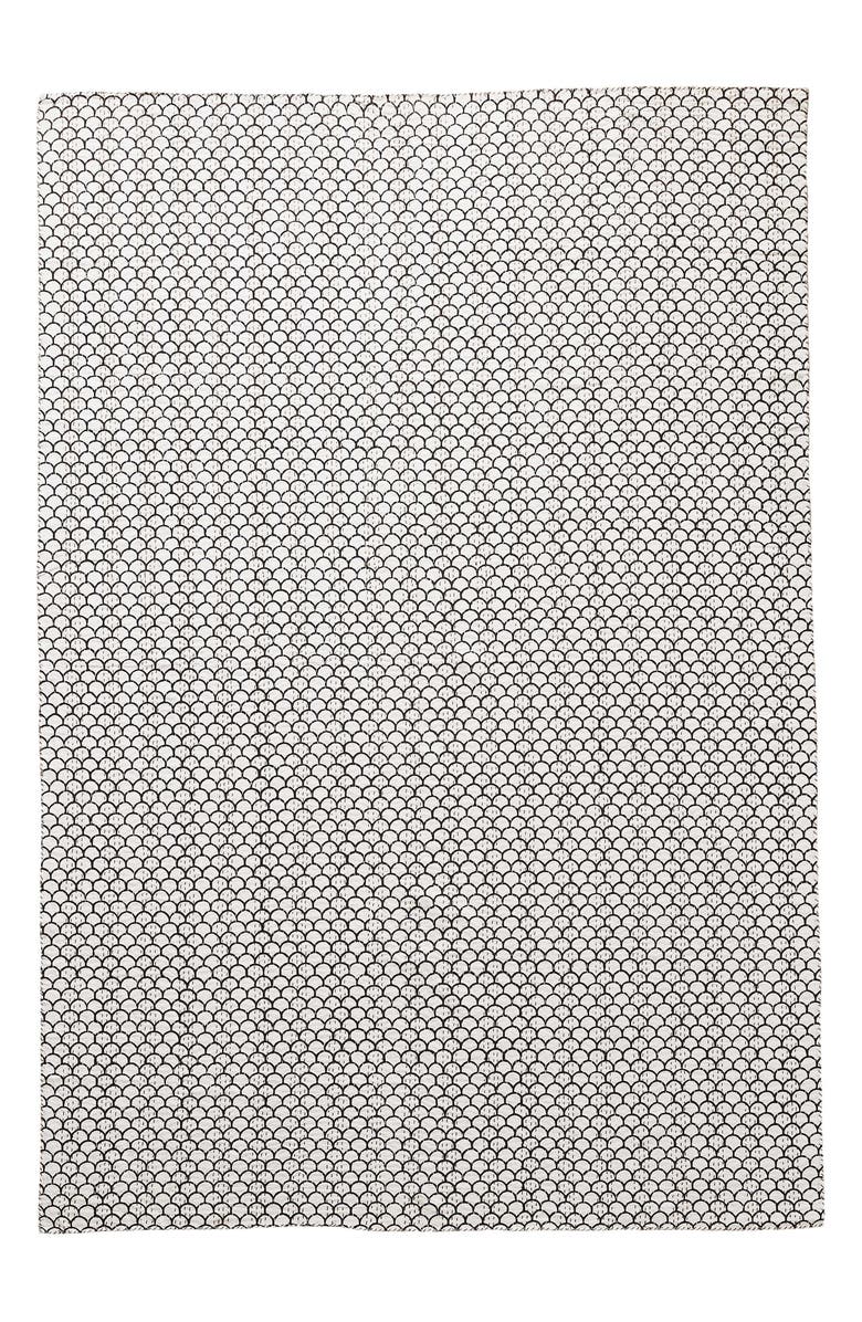 MELANGE HOME Scallop Kantha Cotton Throw Blanket, Alternate, color, Indigo