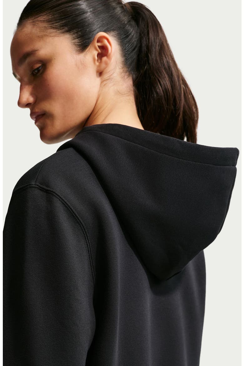 Phoenix Fleece Pullover Hoodie, Alternate, color, BLACK/ SAIL