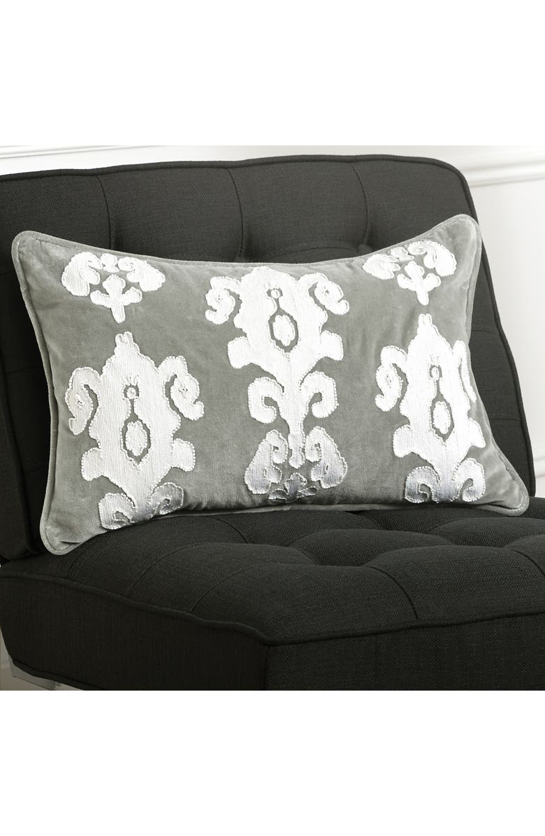 ELISABETH YORK Alida Decorative Throw Pillow Collection, Alternate, color, Silver