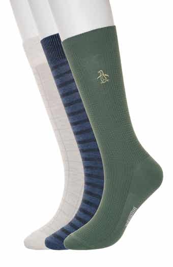 Original Penguin Waffle Knit 3-Pack Crew Socks