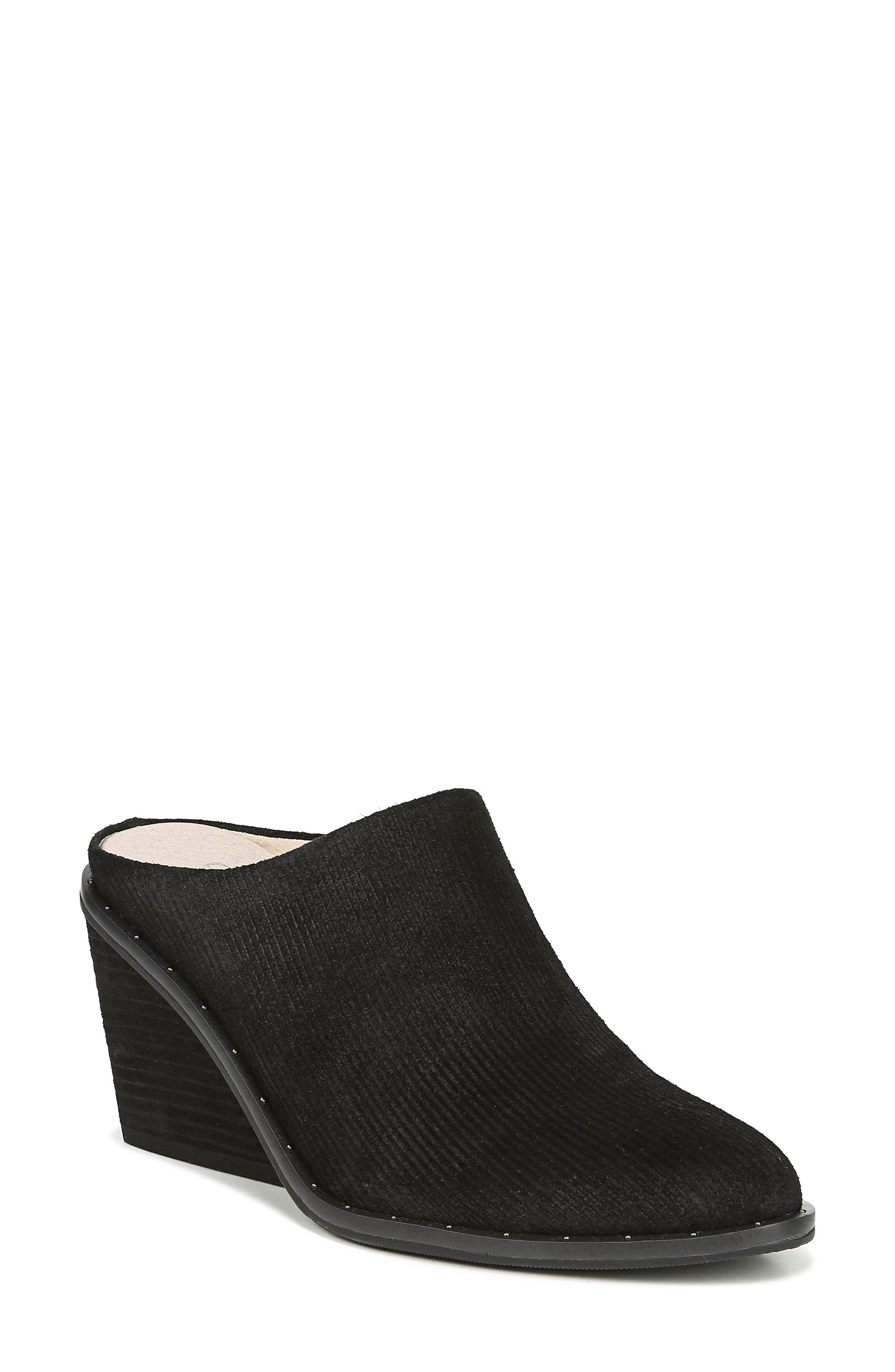 Dr. Scholls Maxwell Mule, Main, color, BLACK LINEAR EMBOSSED SUEDE