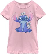 Lilo & Stitch Girl's Lilo & Stitch Hanging with Ducks  Graphic T-Shirt