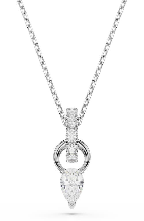 Swarovski Mesmera Pear Cut Earring And Necklace Set In Metallic