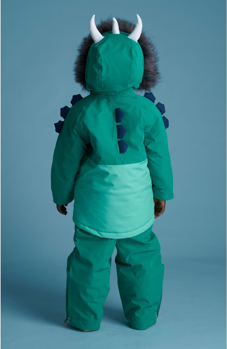 Roarsome Spike the Dinosaur Ski Pants, Alternate, color, Green