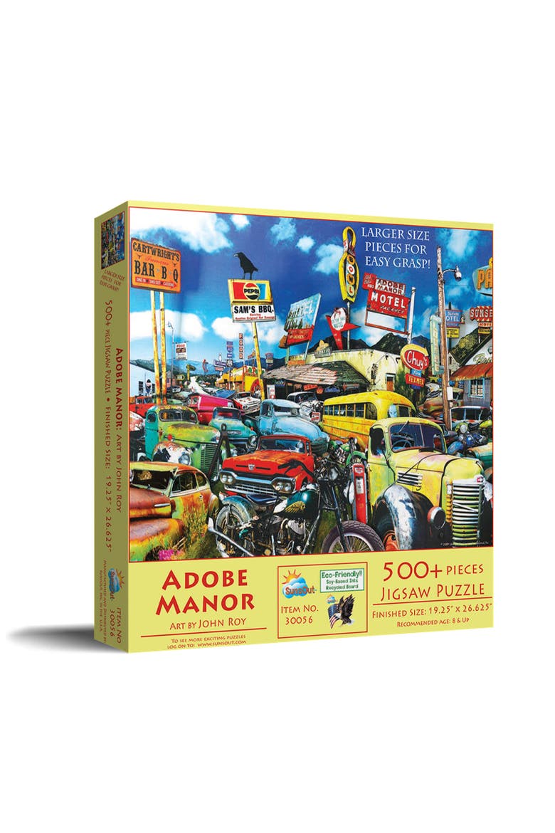 Adobe Manor 500 piece Jigsaw Puzzle for Adults Large Pieces, Main, color, Multicolor