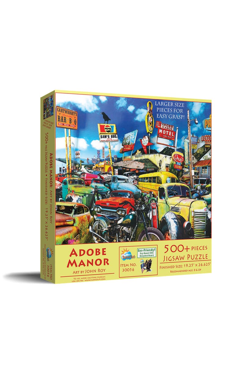 Sunsout Adobe Manor 500 piece Jigsaw Puzzle for Adults Large Pieces, Main, color, Multicolor