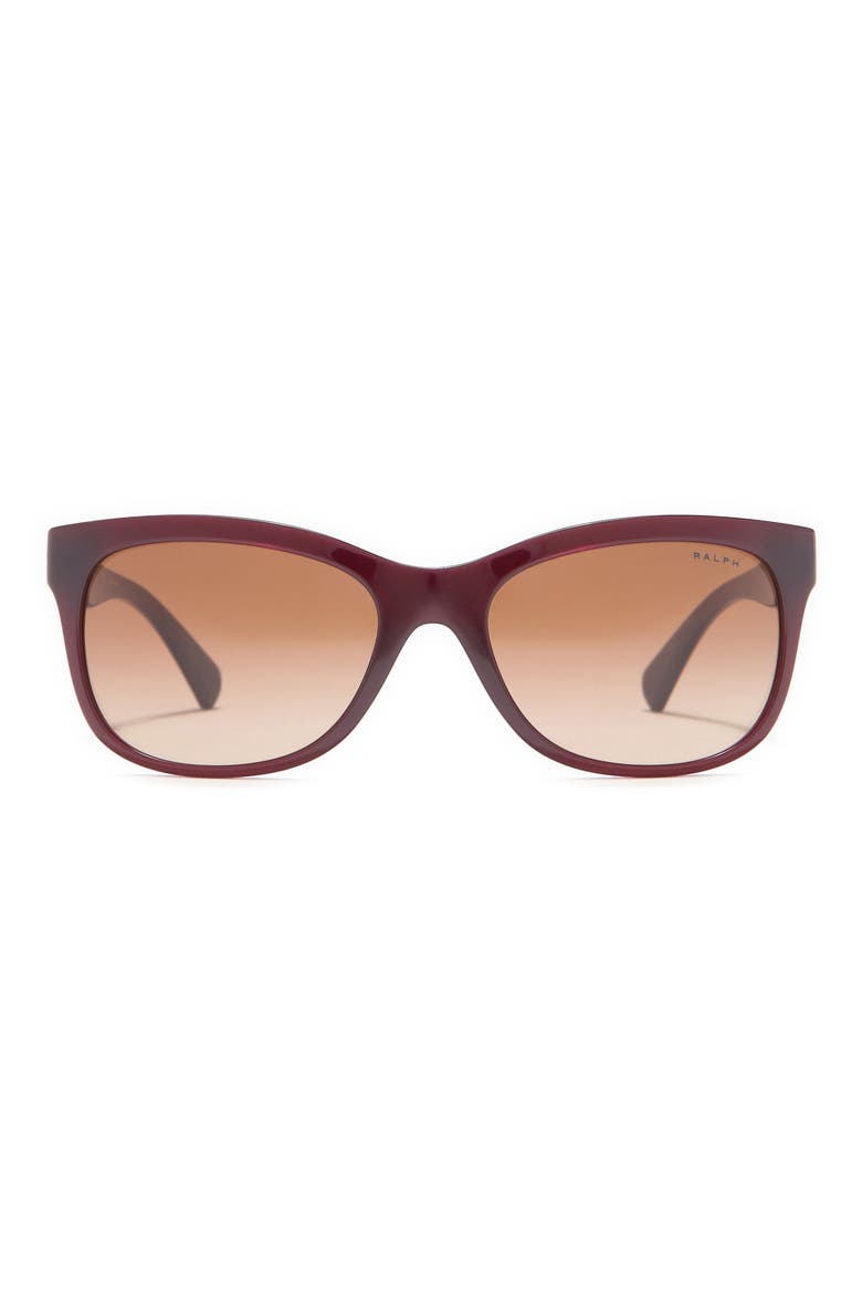 Pearl 56mm Sunglasses, Main, color, BURGUNDY / BROWN GRADIENT