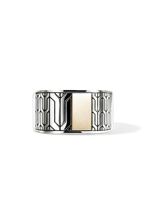 Icon 50 Mixed Metal Signet Ring