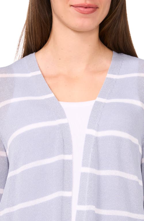Halogenr Halogen(r) Stripe Longline Cardigan In Blue Fog